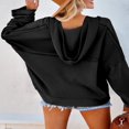 thumbnail image 2 of MesaSe Ladies‘ Fall Solid Color Long Sleeve Button Down Casual Hoodie, 2 of 3