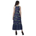 thumbnail image 4 of Moomaya Robe Maxi Sans Manches à Col Licou Imprimée avec Fente avant Robe d'Été pour Femme, 4 of 4
