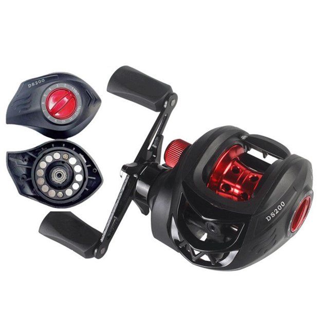 Moulinet Spinning Multi-Engrenages Réglable Contrôle Précis Longue Portée Haute Résistance Roulement Solide Pêche Stable Vitesse Double Bobine Moulinet de Pêche Fournitures de Pêche