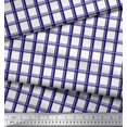 thumbnail image 3 of Soimoi Purple Poly Georgette Fabric Window Pane Check Print Fabric by the Yard 52 Inch Wide, 3 of 3