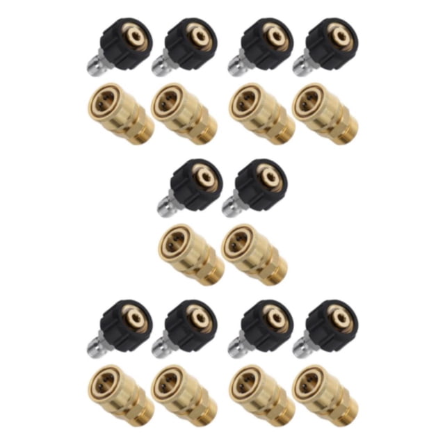 Transemion 4pcs Efficient Pressure Washer Adapter Set For Cleaning Machine Leak Free Connections Water Accessories Safety coppery 14mm 3.4pcs 5Set