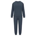 thumbnail image 4 of cfhntfmh Ensembles Grande Taille pour Femmes Chandail à Col Rond Extensible Doux à Manches Longues Pantalon de Jogging Chaud d'Hiver Ensembles de Survêtement, 4 of 6