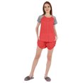 thumbnail image 2 of Inkmeso Solid 2 Pc Nightwear Set For Women Raglan Sleeves Button-Down Top & Shorts Sleepwear-17, 2 of 7