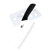 Akatsuki 7" Large Ceramic Cleaver Knife Kitchen Chef with Blade Cover Soft Handle Rustproof No-stick Meat Vegetable Slicing Fruit Paring Cutter (Black)