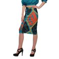 thumbnail image 2 of Moomaya Jupe en Poly Spandex Jupe Crayon Imprimée Grande Taille Tenue d'Été Vêtements, 2 of 6
