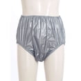 thumbnail image 3 of Manyakai Plastic Pants for Adult Diapers Incontinence Cloth Diaper Cover Rubber Underwear Grey M, 3 of 7