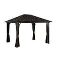 thumbnail image 2 of Sojag Genova 10 x 12 x 9 ft Dark Brown Gazebo, 2 of 8