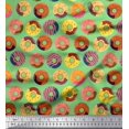 thumbnail image 1 of Soimoi Tissu Popeline de Coton Imprimé Donuts 1 Yard 56 Pouces de Large, 1 of 5