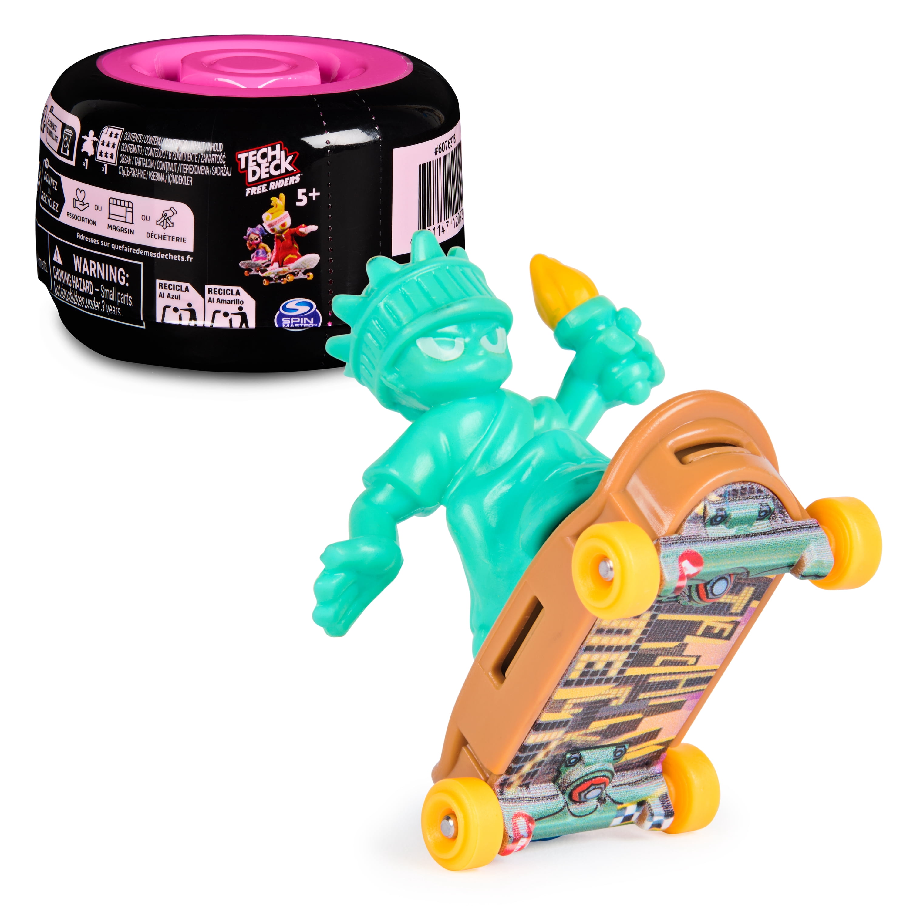 Tech Deck, Free Riders, Pack de 1 jouet surprise, fingerboard et jouet à manipuler mystère, jouets et coffrets de skateboard pour enfants, figurines à collectionner, à partir de 6 ans