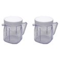 thumbnail image 1 of For Blender Replacement Parts, 4937 Mini Osterizer Blender Jar Accessory, Cup Mini Plastic Jars with Lids (2 Pack),2 x Mixing tank,Transparent, 1 of 9