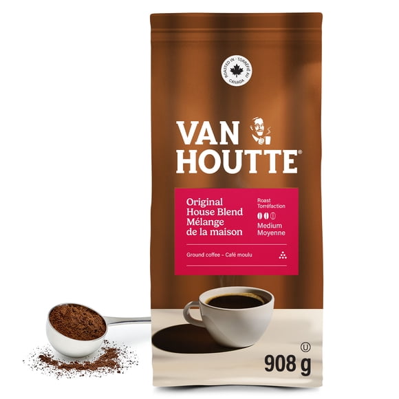 Café moulu Mélange de la maison Van Houtte, torréfaction moyenne, 908 g