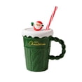 thumbnail image 1 of Ceramic Christmas Tree,Couples Christmas Gifts Christmas Mug Christmas Tree Ceramic Straw Mug High Color Sweater with Lid Straw Ceramic Mug Couple Mug Holiday Gift Mugs Gifts for Couples, 1 of 6