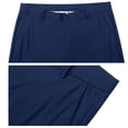 thumbnail image 3 of Pisexur Pantalon Habillé pour Homme Décontracté à Haute Élasticité Pantalon de Complet Résistant aux Plis Taille Haute Sans Repassage Pantalon Habillé Formel pour Homme Bleu,34, 3 of 4