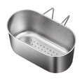 thumbnail image 1 of Stainless Steel Sink Drain Strainer Basket  Multifunctional Hanging Sink Strainer Colander Drain Basket for Filter Kitchen Waste and Wash Vegetables Fruits（hanging）, 1 of 10