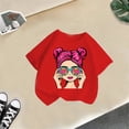 thumbnail image 2 of T-shirts et Chemises pour Filles - Adorable T-Shirt à Imprimé Graphique à Col Rond et Manches Courtes pour Filles, Tenue d'Été Décontractée, Mélange Respirant, Coutures Durables pour le Jeu Quotidien, 2 of 4
