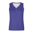 thumbnail image 5 of Mrat Camisoles Rembourrées pour Femmes, Rayées, Col Rond, Boutons, Élastiques, Camisoles de Course pour Femmes, P-306 Violet TG, 5 of 5
