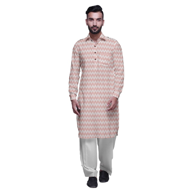Atasi Kurta Pathani pour Hommes à Manches Longues Kurta Décontracté