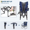 thumbnail image 4 of Oversized Folding Camping Directors Chair with Side Pockets and Storage Rack, Heavy Duty Portable Folding Chair with Side Table, Pocket for Beach, Fishing,Trip,Picnic,Lawn,Concert, 4 of 6