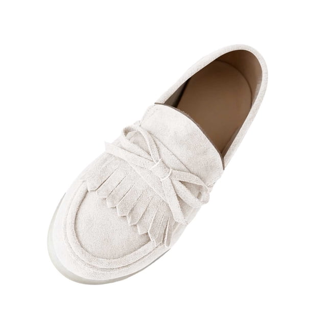 Wdhugt Mocassins pour Femmes à Semelle Plate, Bout Rond, Décontractés, à Enfiler, Style Printanier, en Flocage, Taille 9.5 Us