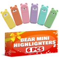 thumbnail image 1 of YSTIANN 6-Pack Mini Bear Fluorescent Highlighters - Assorted Colors, Cute Bear Design Marker Set, Multi-Color Highlighters for Highlighting, Fun & Compact Markers, Bulk Pack WJ85-339, 1 of 9