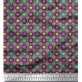 thumbnail image 1 of Soimoi Polyester Crepe Fabric Floral Mandala Print Fabric by Yard 42 Inch Wide, 1 of 3