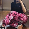thumbnail image 1 of Xuniizn Camouflage Pants for Women, Multi Pockets Straight Leg Elastic Cuffs Cargo Sweatpants, Lightweight Breathable Soft Comfortable Workout Joggers, 1 of 6