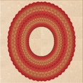 thumbnail image 1 of Ahgly Company Tapis d'Intérieur Lavable en Machine Carré Transitionnel Néon Rouge, 7 Pieds Carré, 1 of 7