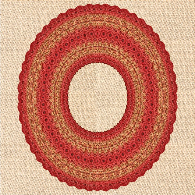 Ahgly Company Tapis d'Intérieur Lavable en Machine Carré Transitionnel Néon Rouge, 7 Pieds Carré