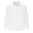 thumbnail image 4 of XZNGL Chemise à Manches Longues Homme Unie Décontractée Mode Col Rabattu Bouton Chemise à Manches Longues Blouse Chemises Habillées pour Hommes Chemises à Manches Longues pour Hommes Manches Longues Homme Chemise à Manches Longues, 4 of 6