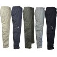 thumbnail image 3 of MENS CASUAL ELASTICATED WAIST CARGO COMBAT TROUSERS PANTS WORK RUGBY BOTTOMS, 3 of 5