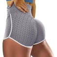 thumbnail image 1 of KIHOUT Women's High Waist Workout Shorts Butt Lifting Tummy Control Ruched Booty Running Yoga Shorts, 1 of 2