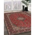 thumbnail image 2 of Ahgly Tapis d'Intérieur Rectangulaire Traditionnel Safran Rouge Médaillon, 8 Pieds x 12 Pieds, 2 of 6