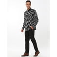 thumbnail image 4 of INSPIRE CHIC Chemise Habillée Ajustée pour Homme à Pois Imprimés à Manches Longues Boutonnée, 4 of 6
