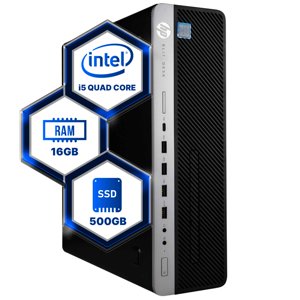 Restauré HP ProDesk 600G3 Ordinateurs de bureau Quad Core Intel i5 (3.2GHz) 16GB DDR4 RAM | 500GB SSD État solide 5G-WiFi & Fenêtres Bluetooth 10 Administrateur (rénové)