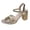 Gold, variant on Women's Pointed Toe Ankle Strap Heeled Sandals Chunky Heel Pumps Lightweight Non Slip Wedding Dress Shoes Silver Size 8.5