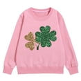 thumbnail image 4 of Chandail à Oreilles de Chat pour Filles à Manches Longues, Chandail à Capuchon à Fermeture à Glissière, Chandail Graphique pour Enfant, Imprimés de la Saint-Patrick, Chandail à Col Rond à Manches Longues, Mignon, Chandail à Épaules Tombantes, Hauts, 4 of 4