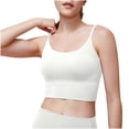 thumbnail image 1 of Timegard Sports Bra for Women Longline Back Ruched Low Impact Athletic Yoga Bras Workout Running Top, 1 of 5