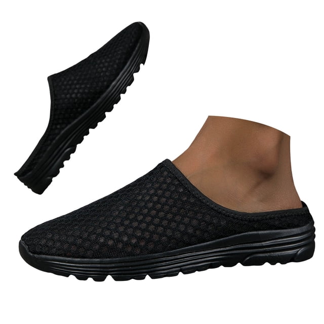 Dakaela Womens Mesh Walking Mules Comfortable Walking Running Shoes Open Back Slip on Sneakers