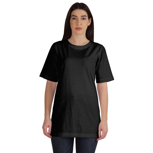 Inkmeso T-Shirt Basique en Coton à Col Rond pour Femmes Coupe Ample Décontracté Long Haut d'Entraînement