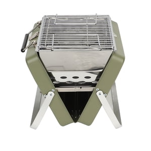 Charbon portable BBQ Grill pliant carnet de notes Grill pratique cuisine en plein air picnic