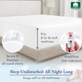 thumbnail image 3 of California Design Den Double Fitted Sheet Only, Softest 400 Thread Count 100% Cotton Sateen, Deep Pocket, All-Around Elastic, Side Indicators - Bright White, 3 of 7