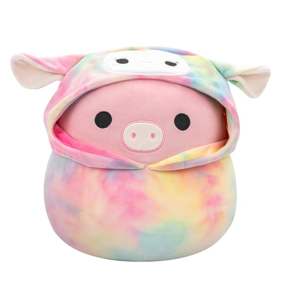 Squishmallows 2024 Easter Hoodie Squad C Plush Toy (8" Aimee The Chick in Cow Hoodie)