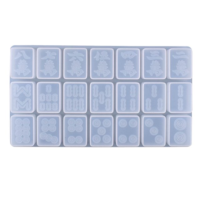 Mahjong Game Pieces Tiles Resin Molds Candle Cake Silicone Molds
