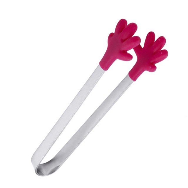 2 Pieces Portable Mini Silicone Hand shape tongs 430 Shape Muffins Pancakes Cookies Chocolate Tongs Serving Clips Kitchen Gadgets