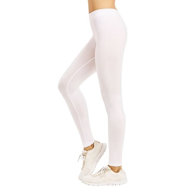 LAVRA Leggings Colorés en Spandex pour Femmes - Blanc