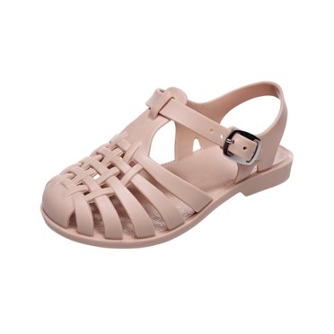 Zwiiyzr 2025 Little Boys Girls Jelly Sandal for 5 Years Old Hollow Out Non-slip Shoes Cute Candy Colors Soft Sole Beach Roman Sandals Pink