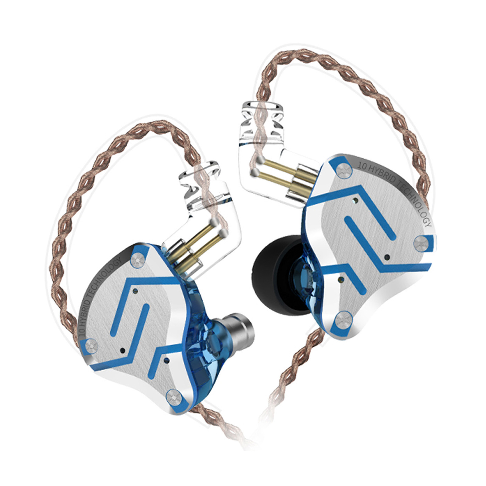 KZ ZS10 Pro 3.5mm Wired In-ear Headphones 1DD+4BA Hybrid HiFi Music Earphone Sports Headset 2pin Detachable Cable