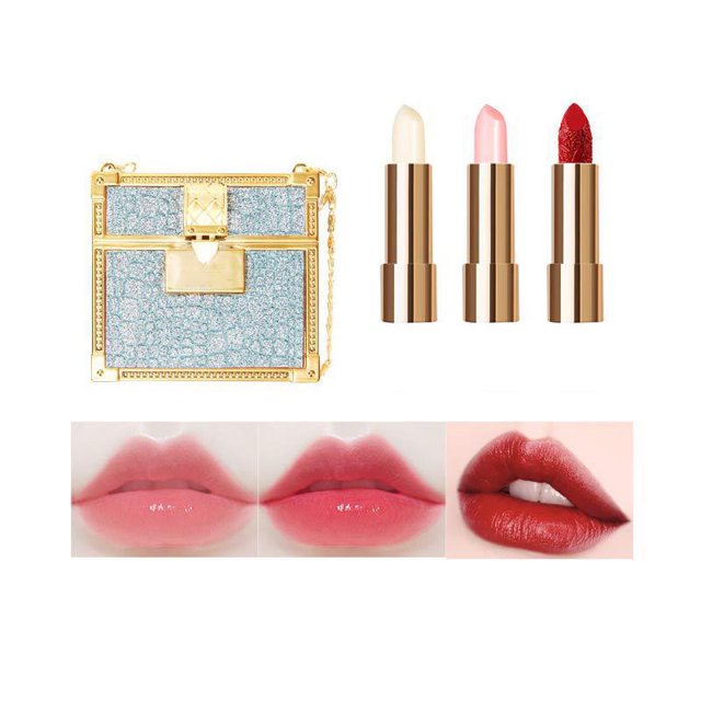 Lip Makeup Set Matte for Women Waterproof Lip Stick Satin Lipstick Long Lasting Moisturizing Makeup Lipsticks Color Sensational Lipstick Lip Kit Gift Set(A)