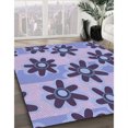 thumbnail image 3 of Ahgly Tapis Rectangulaire Lavable en Machine Intérieur Transitionnel Violet Pervenche Profond, 2 Pieds x 4 Pieds, 3 of 7