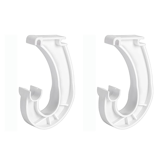 Harpily 2Pcs Hanging Closet Rod Support Closet Shelf Rod Holder Sturdy J Shaped Closet Brackets for Hanging Clothes Cabinets Storage and Curtain One Size Multi-Color